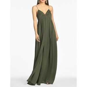 Sachin & Babi Moss Green Jessica Sleeveless Flowy Maxi Dress Gown - Reemoly